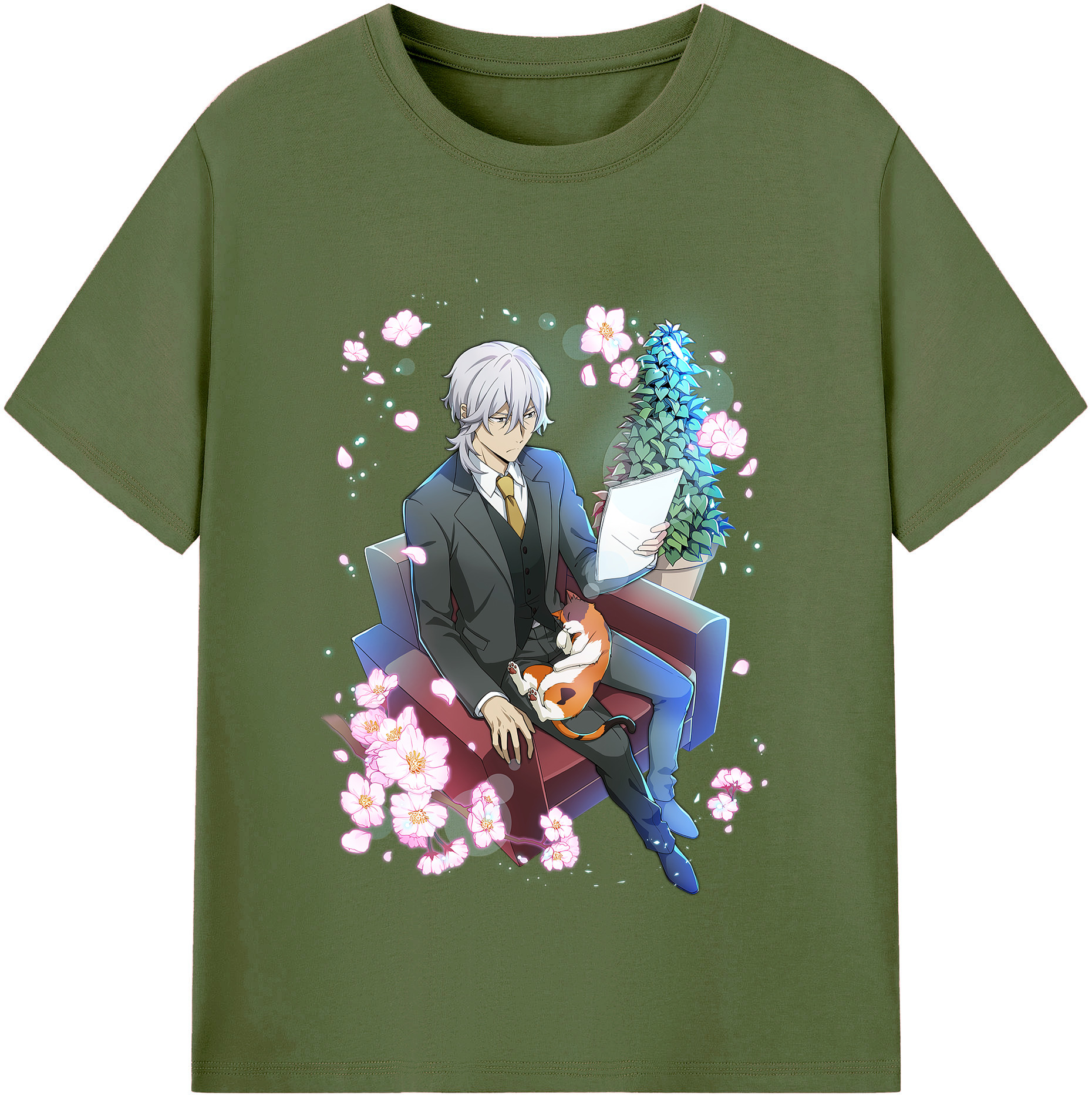 （画像用） 文豪ストレイドッグス Bungo Stray Dogs 綿100％半袖Tシャツ（フロントプリント）